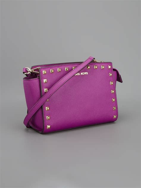 michael kors purple croc bag|Michael Kors handbags.